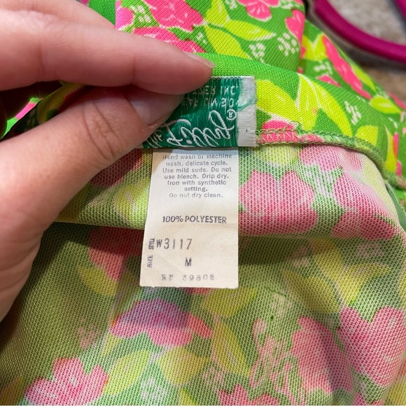 Vintage 70s 80s "The Lilly" Lilly Pulitzer Vibrant Polyester Skirt - Picture 9 of 12